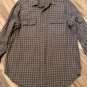 Ralph Lauren Men’s Checkered Flannel Shirt Size M Brown Beige Plaid